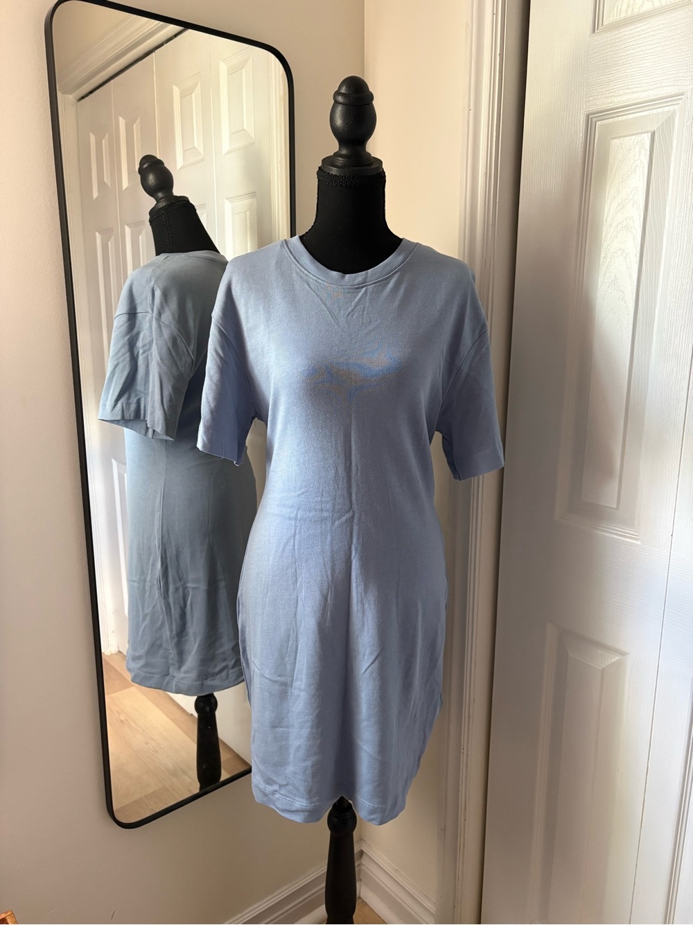 H&M Light Blue Mini T-Shirt Dress